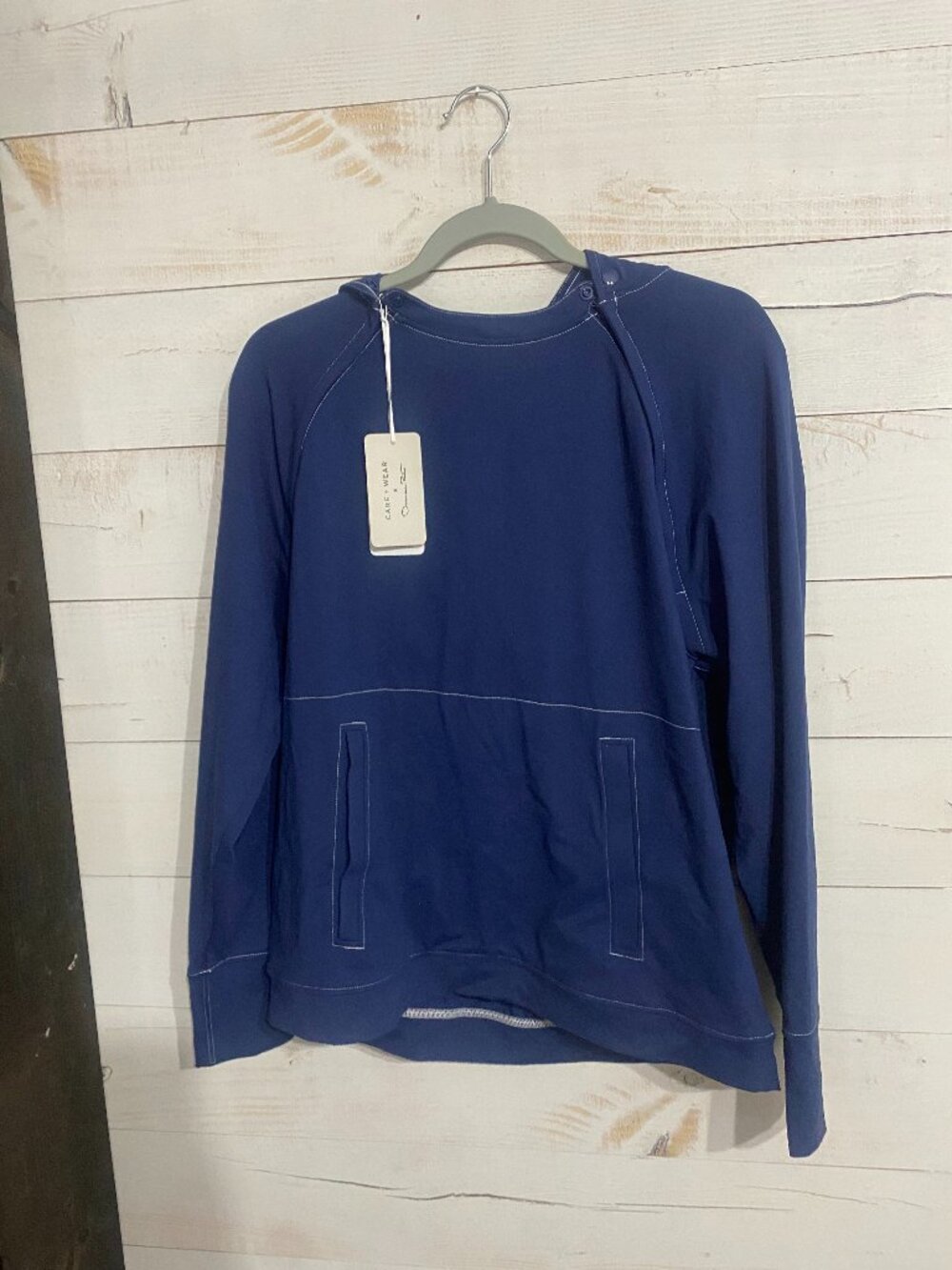 NWT Care+Wear x Oscar de la Renta Port Access Adaptive Hoodie Navy L